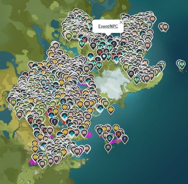 원신 지도(맵) 공략 - 지도 사용법 / 보물상자 위치 / 퀘스트 위치 / 바람신의 눈동자 얻기 : 네이버 블로그