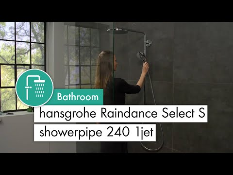 hansgrohe Raindance Select S showerpipe 240 1 jet with PowderRain
