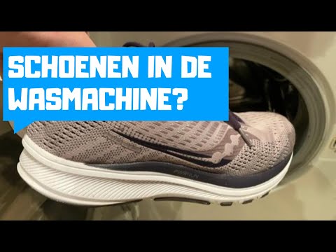 video schoenen in wasmachine