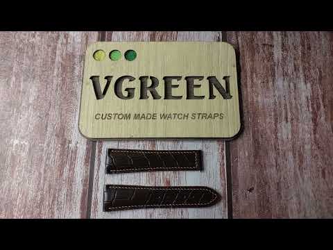 Brown Full Grain Crocodile Leather Strap For Frederique constant FC-710X4H4/5/6 Watch